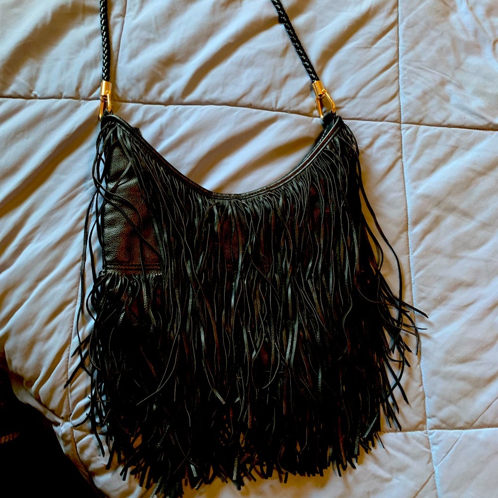 Fringe hobo bag from h & m.